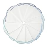 Molton Flanell Baby Waschlappen MIT SCHLAUFE- 12er Set, weiß-blau, 30x30cm I BESTE QUALITÄT - 100% Baumwolle, schadstoffgeprüft, ÖKO-TEX STANDARD 100, kochfest bei 95°C, robuste Naht, sehr w