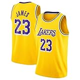 Herren Basketball Trikot,Jungen Herren Erwachsene 23 Lakers Retro Basketball Trikot Herren Ärmellos Bestickt Mesh Basketball Jersey Weste Sport Top