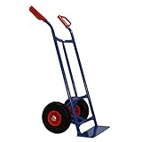 Certeo Schwerlast Sackkarre mit Sicherheits-Haltegriffen | HxBxT - 1025 x 442 x 437 mm | Tragfähigkeit bis 225 kg | Stechkarre mit breiter Schaufel | BxT - 400 x 140