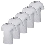 GILDAN 5er-Pack Softstyle Herren T-Shirt Arbeitskleidung Großhandel T-Shirts und Farben, grau, XL