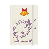 Notizbuch mit Cartoon-Vogel und Glöck