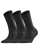 FALKE Damen Family 3-Pack W SO Socken, Blickdicht, Schwarz (Black 3009), 39-42 (3er Pack)