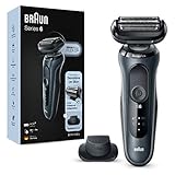 Braun Series 6s Sensitiver Rasierer Herren, Elektrorasierer mit 3 flexiblen Klingen, Präzisionstrimmer, 50 Min Laufzeit, EasyClick Aufsätze, Wet&Dry, N1200s, g