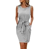 Damen Casual Sommerkleider Hohe Taille Maxikleid Partykleid Kleid Faltenrock A-Line Petticoat Knielang Partykleid Casual Maxikleid Sommer Strandkleid Maxikleid Abendkleid Ballk