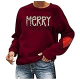 HHOP Weihnachten sexy blusen Damen Festliche Bluse Damen Flory Day Bluse Frauen Damenpullover Langarm elegant Flory Day Pullover mit rückenausschnitt Tunika Damen Langarm Winter fancyclothing