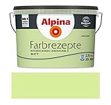 Alpina Farbrezepte Innenfarbe Wandfarbe matt, 2,5 L Grüne Poesie, Hellgrü