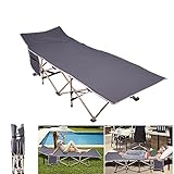 Feldbett Campingbett Klappbar, Klappbett Campingliege mit Aufbewahrungstasche, Stabile Komfortabel Campingliege Karpfenliege für Outdoor Camping, max Belastbarkeit 122KG, 190 x 68 x 35CM, G