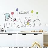 Wandtattoo Diy Wandsticker Wandaufkleber Netter Fauler Bär Wandaufkleber Schlafzimmer Kinder Babyzimmer Dekoration Kunst Wandbild Cartoon Tiere Aufkleber Kinderzimmer Tapete Wandaufkleb