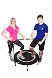 MaXimus PRO Faltbares Trampolin | Nr. 1 Indoor Minitrampolin mit Haltestange für Erwachsene| Bestes Fitnessstudio für zu Hause | KOSTENLOSER Aufbewahrungsbeutel, Spannbänder, ONLINE- & DVD- Workouts!