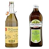 3x Farchioni Il casolare grezzo naturale 1L Extra nativ Natives Olivenöl olio oliva + 1x Farchioni Classico Extra Natives nativ Olive Olivenoel 1 L olio verg