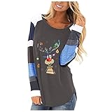 Weihnachten Oberteile schwarz Elegante Oberteile für Hochzeit Schlafanzug Damen Sommer rot Hemd Damen Norweger Pullover Schlafanzug Damen Sommer Pulli Oversize pattyboutik Pullover Herbst D