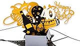 Geburtstagskarte 40. Geburtstag, Geschenkpaket mit Luftballons & Sternen, 3D Pop Up Karte, Glückwunschkarte Geburtstag, Grußkarte, Geschenkkarte als Gutschein oder für Geldgeschenk, Happy Birthday