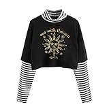 Sweatshirt Damen Langarmshirt Basic Tops Bekleidung Damen Gestreift Rundhals Longsleeve Tshirt Beliebten Pullover Slim T Shirt Frauen Langarmshirt schw