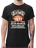 Geburtstagsgeschenk Geburtstag - Oldtimer Modell 1971 - XL - Schwarz - t Shirt 1970 männer - L190 - Tshirt Herren und Männer T-S
