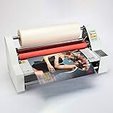 Laminiergerät für Zuhause Büro Schule Automatische Kaschiermaschine, Multifunktions Heiß und Kalt-Laminierfolie Maschine, for A3 + Papier Elektronische Temperaturregelung LED-Anzeige, Mit E