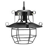 Pokem Vintage Hängeleuchte Metall Industrielampe Deckenlampe Kronleuchter Beschläge Käfig Edison Nordisch Retro Loft Lampe Heimdek