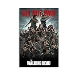 yuhui The Walking Dead Leinwand-Kunst-Poster und Wandkunstdruck, modernes Familienschlafzimmer, 20 x 30