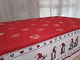Rechteckige Tischdecke, schmutzabweisend, Muster: Weihnachten, Maße: 140 x 320 cm, 100 % wasserabw