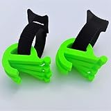 Set Haken Öse Kederöse für Kederschiene an Caravan, Wohnmobil, Camping (Öse mit Haken klein für Kederschiene 7mm, Neon Grün, 8)