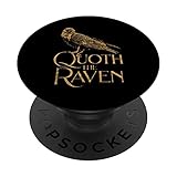Edgar Allan Poe Quoth Der Rabe Nevermore Midnight Trostlos PopSockets mit austauschbarem PopGrip