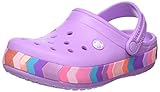 Crocs Unisex Kinder Crocband Chevron Beaded Clog, Orchid, 29-30