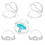 4 Pcs Schnullerbox für Baby,Transparent Schnullerbox,Schnullerbox Tragbar,Schnuller Vorratsbehälter,Schnuller Box Staubdicht,Transparent Staubdicht Box