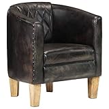 vidaXL Sessel Cocktailsessel Clubsessel Loungesessel Relaxsessel Polstersessel Ledersessel Armsessel Einzelsofa Sofa Lounge Grau E