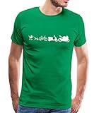 Spreadshirt Evolution Motorrad Biker Roller Fahrrad Kinderwagen Männer Premium T-Shirt, 4XL, Kelly G