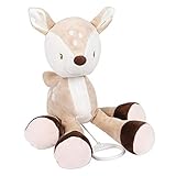 Nattou Spieluhr Reh Fanny, Wiegelied 'La-Le-Lu', Höhe : 28 cm, Fanny und Oscar, Beige/Weiß