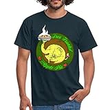 Spreadshirt Adventure Time Mit Finn Und Jake Tree Trunk Kuchen Männer T-Shirt, L, Navy