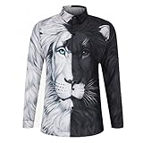 Zhiyao Herren Funky Hawaiihemd Herren-Hemd Slim-Fit Langarm/Kurzarm Herren Hemden Freizeithemden Businesshemd Sommerhemd Sommerhemd für den Reisen Urlaub