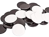 Schwarze und weiße Einkaufswagenchips einsetzbar als Spielgeld oder Spielmünzen, Größe wie 1-Euro-Münzen schwarz/w