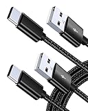 Aenkall USB C Kabel Schnellladekabel 2M, Lange USB C Ladekabel [2 Stück], Nylon Typ C Ladekabel, Usb Typ C Kabel Kompatibel für Samsung Galaxy/S21/ S20/ S10/ S9/ S8+ /S10/A71/A52, Huawei P40/ P30/ P20