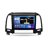 Autoradio Mit Bildschirm for Hyundai SANTA FE 2006-2012 9'' Android Car Radio Bluetooth Touchscreen Carautoplay GPS RDS Backup Camera Plug And Play 5G WIFI SWC Support DVR/TPMS/DAB+/OBDII,M300