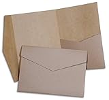 Pocketfold Hochzeit Set Kraftpapier 50 Stück (mit Umschlägen)