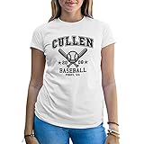 Cullen Baseball Unisex Twilight Team Damen Weißes T-Shirt Size L