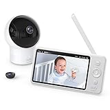 eufy Security SpaceView Babyphone mit 5 Zoll LCD-Display, 720 HD, Weitwinkelobjektiv, präzise Nachtsicht, beidseitige Audiofunktion, 2900mAh Akku, Temperatursensor, smarte Meldungen(Generalüberholt)