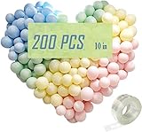 HomeMall 200 Stück 10' Macaron Bunte Luftballons, Party Pastell Latex Farbige Ballons, Candy Coloured Luftballons für Party Dekorative Hochzeit Weihnachten Geburtstag Luftballon Party Dek