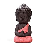 QWERWEFR 8 * 4 cm Buddhismus Litlle Meditation Mönch Kleine Statuen Miniatur Handwerk Buddha Statuen Ton Mini Chinesischen Buddhismus Zen Mönche,E