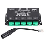 LED Strip Light Controller, 12 Kanal DMX Constant Decoder RGB LED Light Strip Controller, LED Controller Zum Update von RGB Strip DMX512 Decoder DC5-24V für Bandlicht DC LEDs Seilbeleuchtung