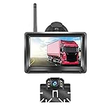 Hodozzy Digitales drahtloses Rückfahrkamerasystem mit 5 Zoll HD 1080P Monitor + IP69 wasserdichter Rückfahrkamera für LKW, Wohnmobil, Auto, SUV