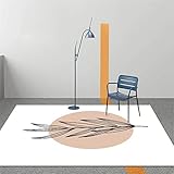 YYRAIN Nordic Geometrische Linie Pflanzenblattmuster Teppich Nach Hause Wohnzimmer Schlafzimmer Weicher Großer Teppich Arbeitszimmer Plüsch Flauschige Matte 60x90