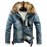 Herbst und Winter Pärchen Modelle Herren Plus Samt Dicke Übergröße Jeansjacke Koreanische Herren Jeansjacke, blau, 52