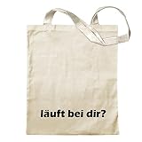 Kiwistar Läuft bei dir? Design 1 Tragetasche Baumwolltasche Stoffbeutel Umhängetasche Langer Henk