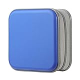 CD Tasche, alavisxf xx 48 DVD Tasche Hartplastik CD Taschen Aufbewahrung Schutzhülle DVD Lagerung CD Tasche für Kinder Auto (48 Kapazität, Blau48)