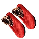 Vokmon 1 Paar Erwachsene Socken Anti-Rutsch-Warming Fußboden-Socken-Warming elastischen Boden Socken Winter Warming Indoor Strümpfe, Rot, M