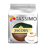 Tassimo Kapseln Jacobs Cappuccino Classico, 40 Kaffeekapseln, 5er Pack, 5 x 8 Getränk