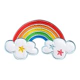 PatchMommy Regenbogen Patch Aufnäher Applikation zum Aufbügeln Bügelbild - für Kleidung Jeans Jacken Kinder Baby