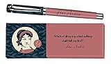 moses. Tintenroller Jane Austen | Tintenschreiber aus Metall mit blauer Mine | Bedruckt mit Zitat von Jane Austen | In einer Geschenkbox