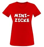 Mini-ZICKE - Damen V-Neck T-Shirt - Rot/Weiss Gr. XXL